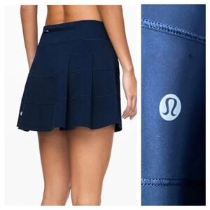 Lululemon Pace Rival Mid Rise Long (15") Tennis Skirt Skort (6) True Navy
